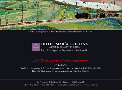 Exposicion y venta de obras de arte de Galería Lorenart en Hotel Maria Cristina