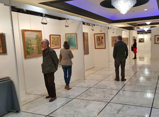 Detalle de la exposición de Galería Lorenart en Bilbao.