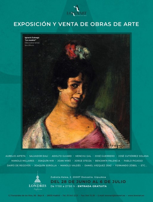 Junio 2024. Exposición y venta obras de arte en Hotel Londres Donosti